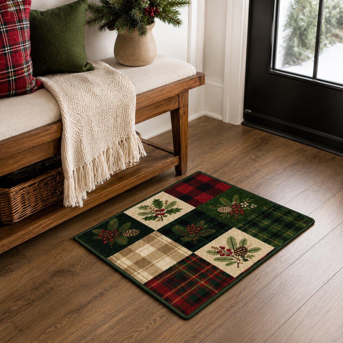 Christmas Patchwork Rug