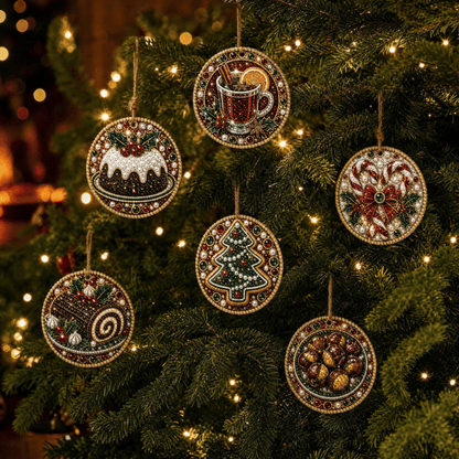 🔥Last Day Promotion!🎄Christmas DIY Diamond Painting Ornaments Kit (6 PCS)🎅