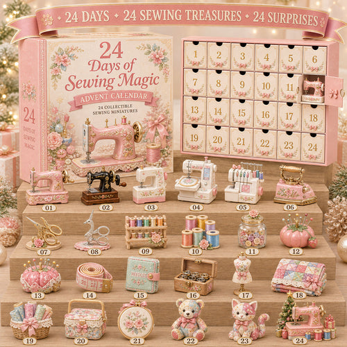 🔥🇺🇸 Limited Edition! 🌟24 Days of Sewing Magic Advent Calendar – Christmas Countdown Gift for Sewing Lovers