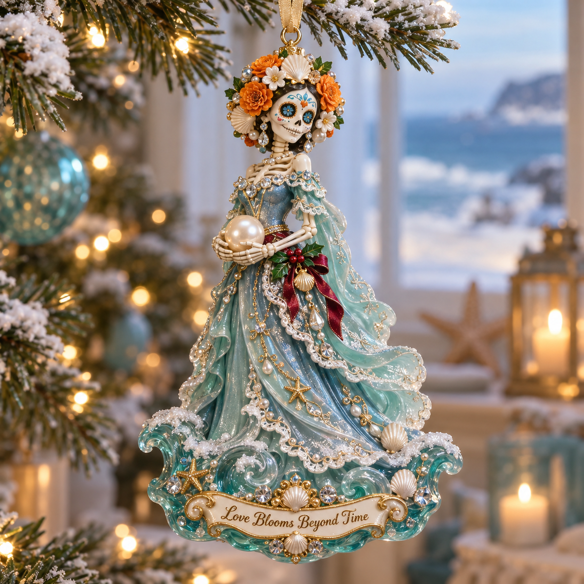 Ocean Lady Day of the Dead hanging decoration