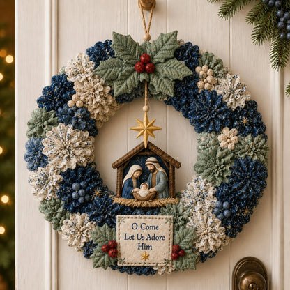 🎀Turn Simple Fabric Pieces Into A Christmas Wreath You Made Yourself.