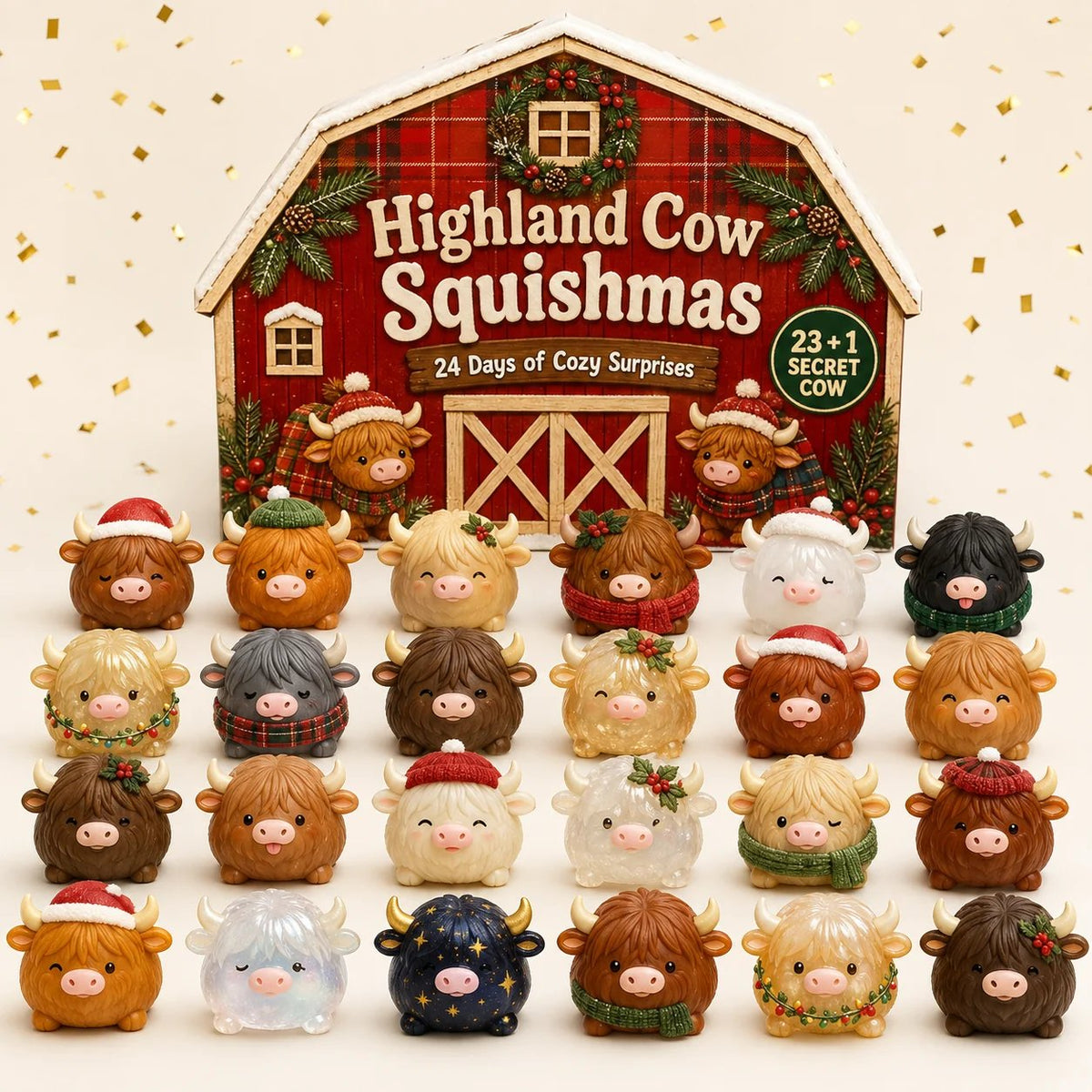Highland Cow Squishmas collection