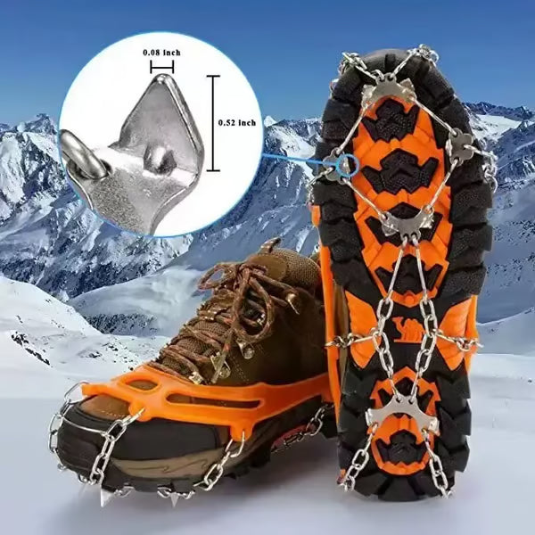Eight tooth crampon traction points