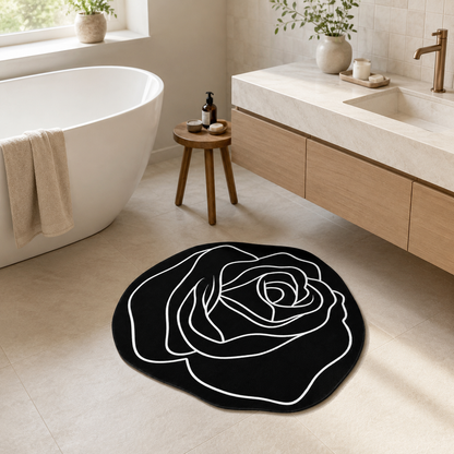 Irregular Rose Absorbent Floor Mat