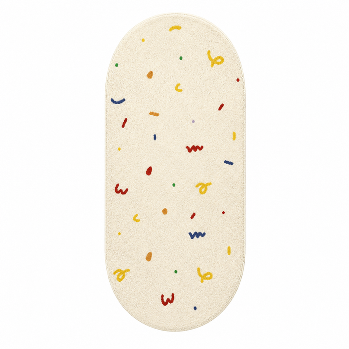 Color Pop Oval Runner Rug