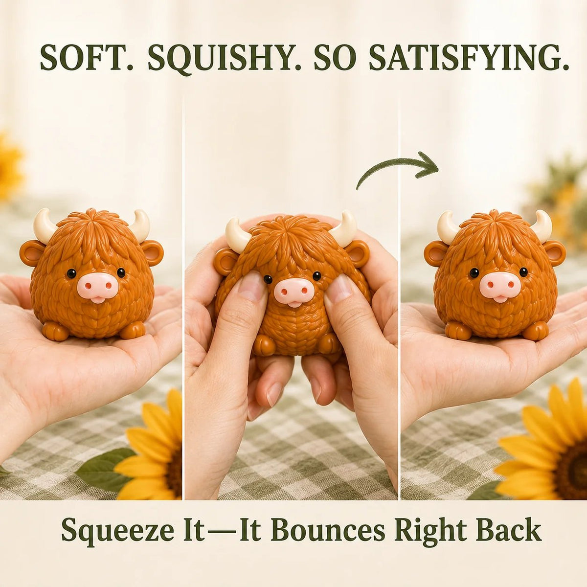 Highland Cow squishy squeeze and rebound