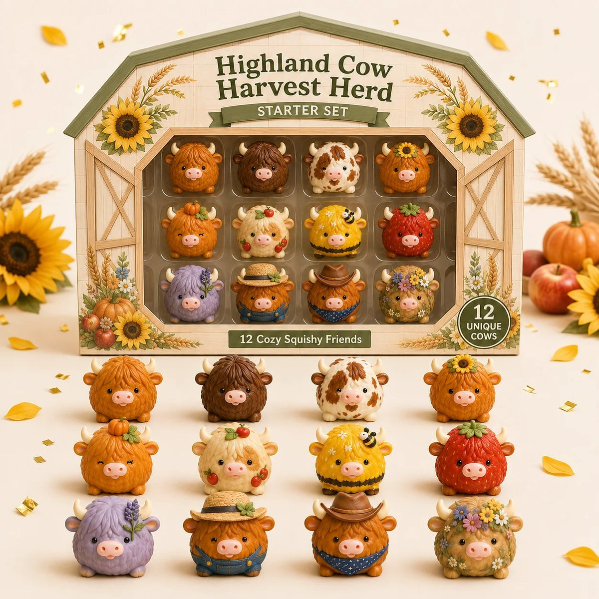 Highland Cow Harvest Herd Starter Set