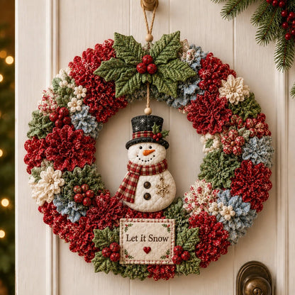 🎀Turn Simple Fabric Pieces Into A Christmas Wreath You Made Yourself.