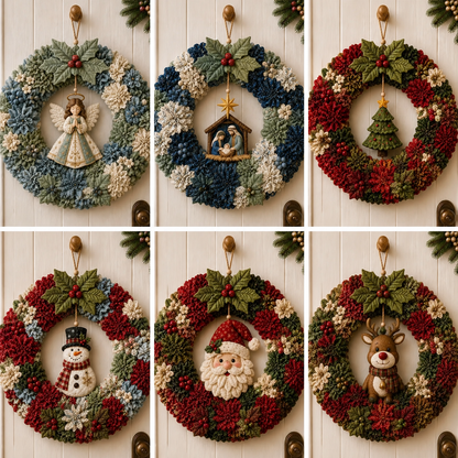 🎀Turn Simple Fabric Pieces Into A Christmas Wreath You Made Yourself.