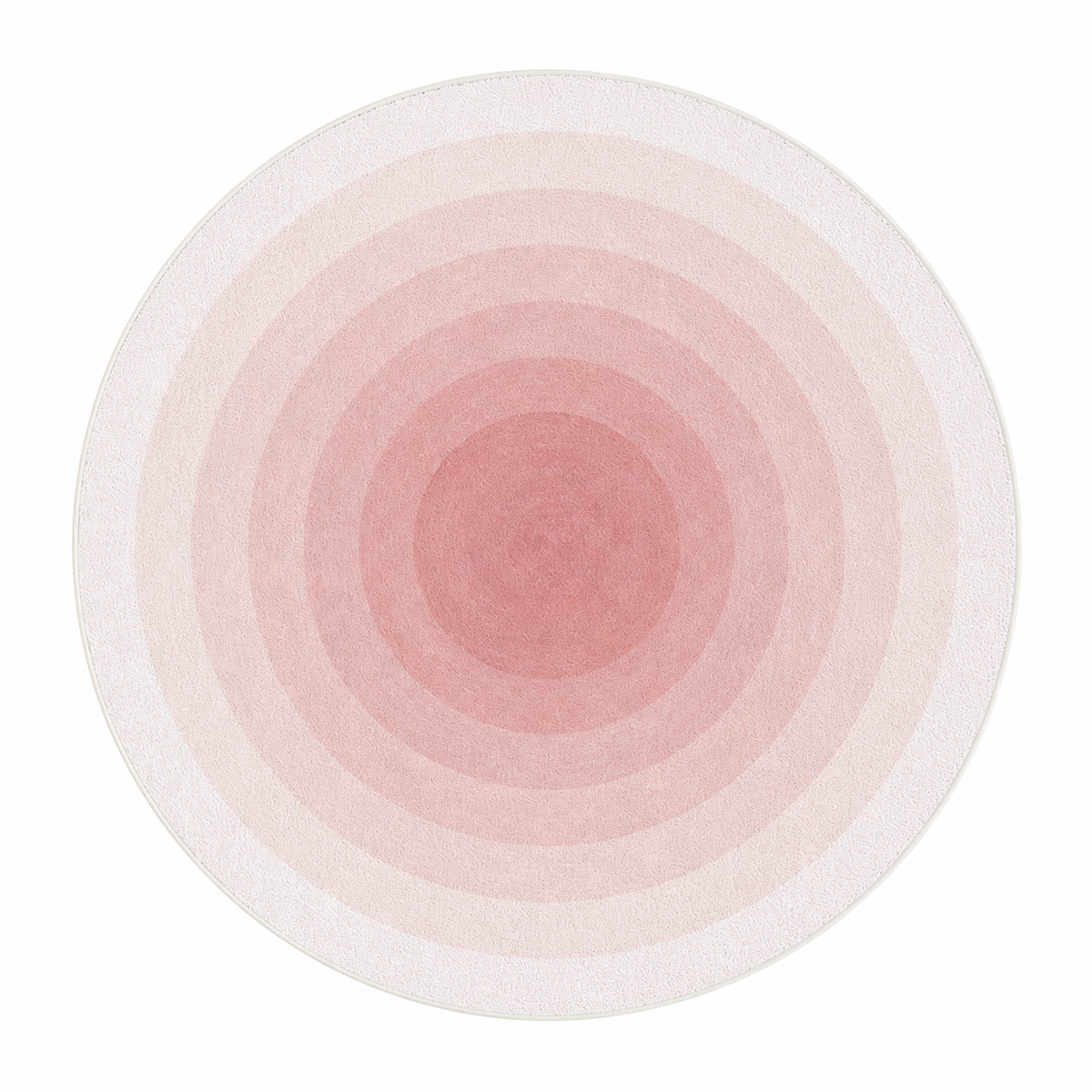 Blush Pink Gradient Round Accent Rug