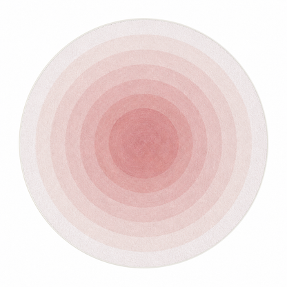 Blush Pink Gradient Round Accent Rug