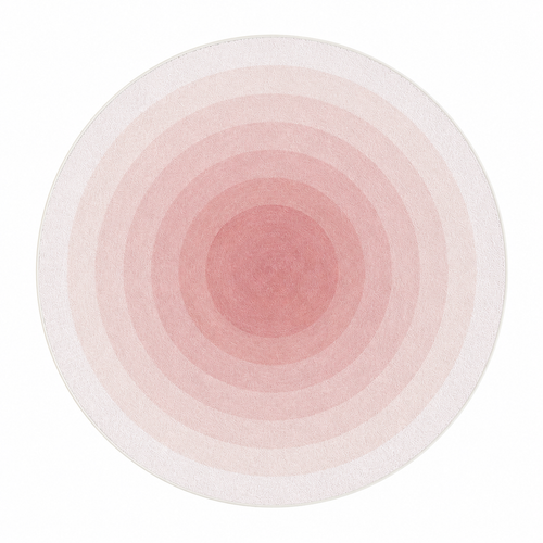 Blush Pink Gradient Round Accent Rug