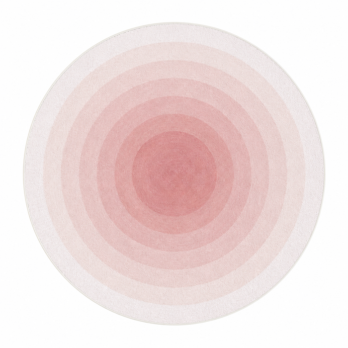 Blush Pink Gradient Round Accent Rug