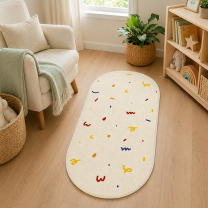 Color Pop Oval Runner Rug