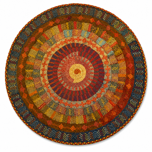 Navy Mandala Round Rug