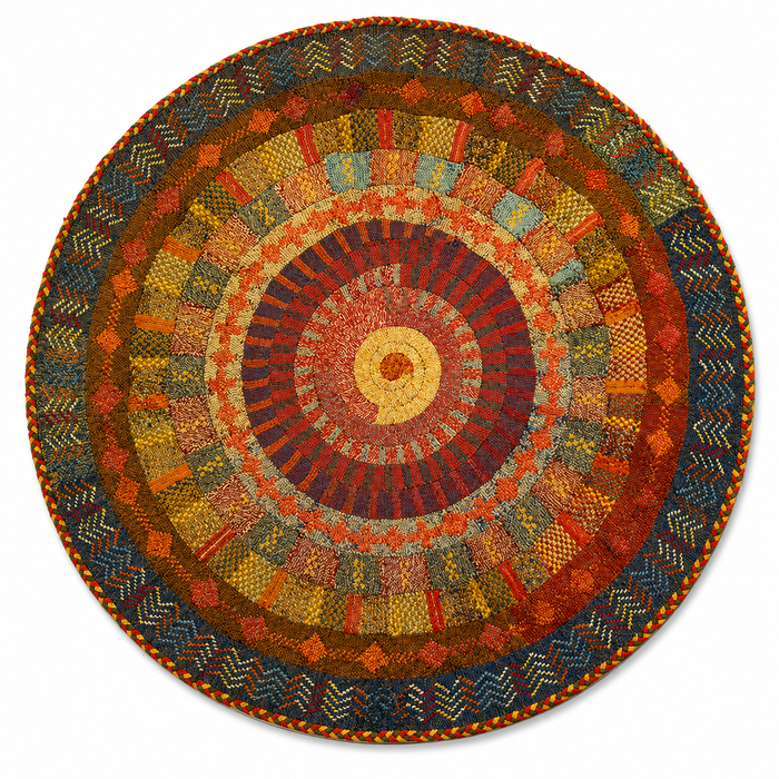 Navy Mandala Round Rug