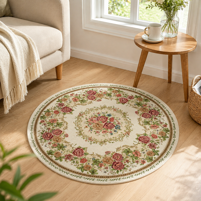 Rose Garden Round Rug