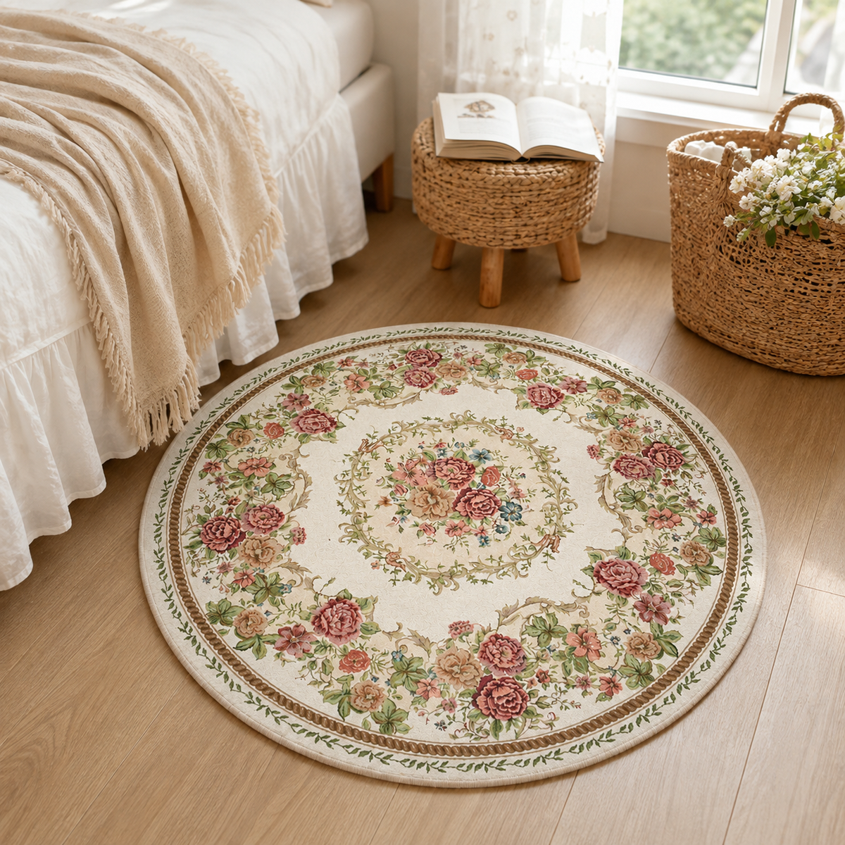 Rose Garden Round Rug