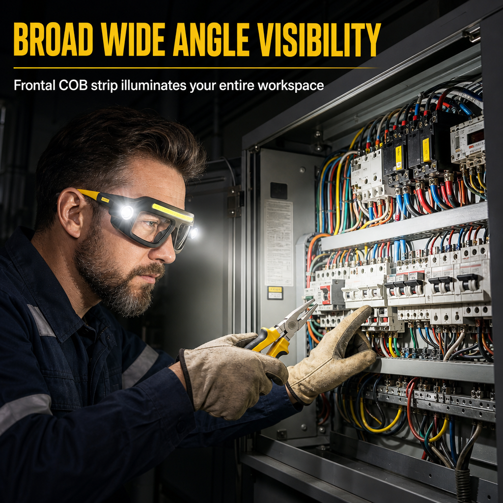 Wide angle glasses light illumination
